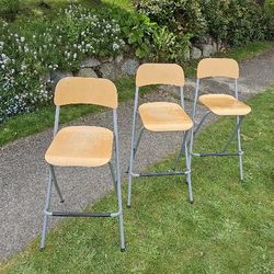 Folding Bar Chairs Stools (mid century modern)