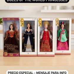  STUNNING Barbie Princesses of the World Set - 4 Dolls New In Box!