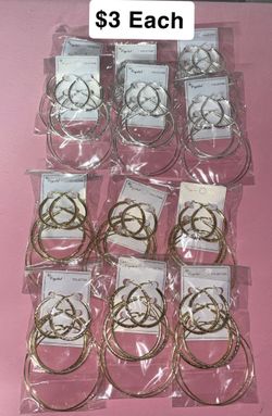 Hoop Earrings $3 Each 