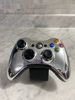 OEM Xbox 360 Wireless Controller /w New Hall Effect Joysticks & Silver Shell