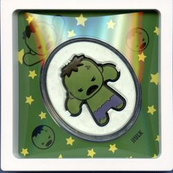 2022 Niue Marvel Incredible Hulk 1oz .999 Proof Silver Color Bullion OGP COA