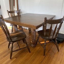 Wood Dining Room Table Set