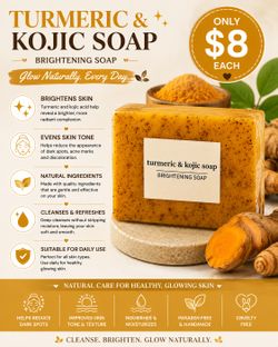 ✨ Turmeric & Kojic Brightening Soap – New ✨ Kit