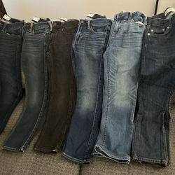 Lot Bundle Abercrombie Kids & Levi’s & Cat & Jack Jeans Pants Bottom Sizes 9/10 And 10