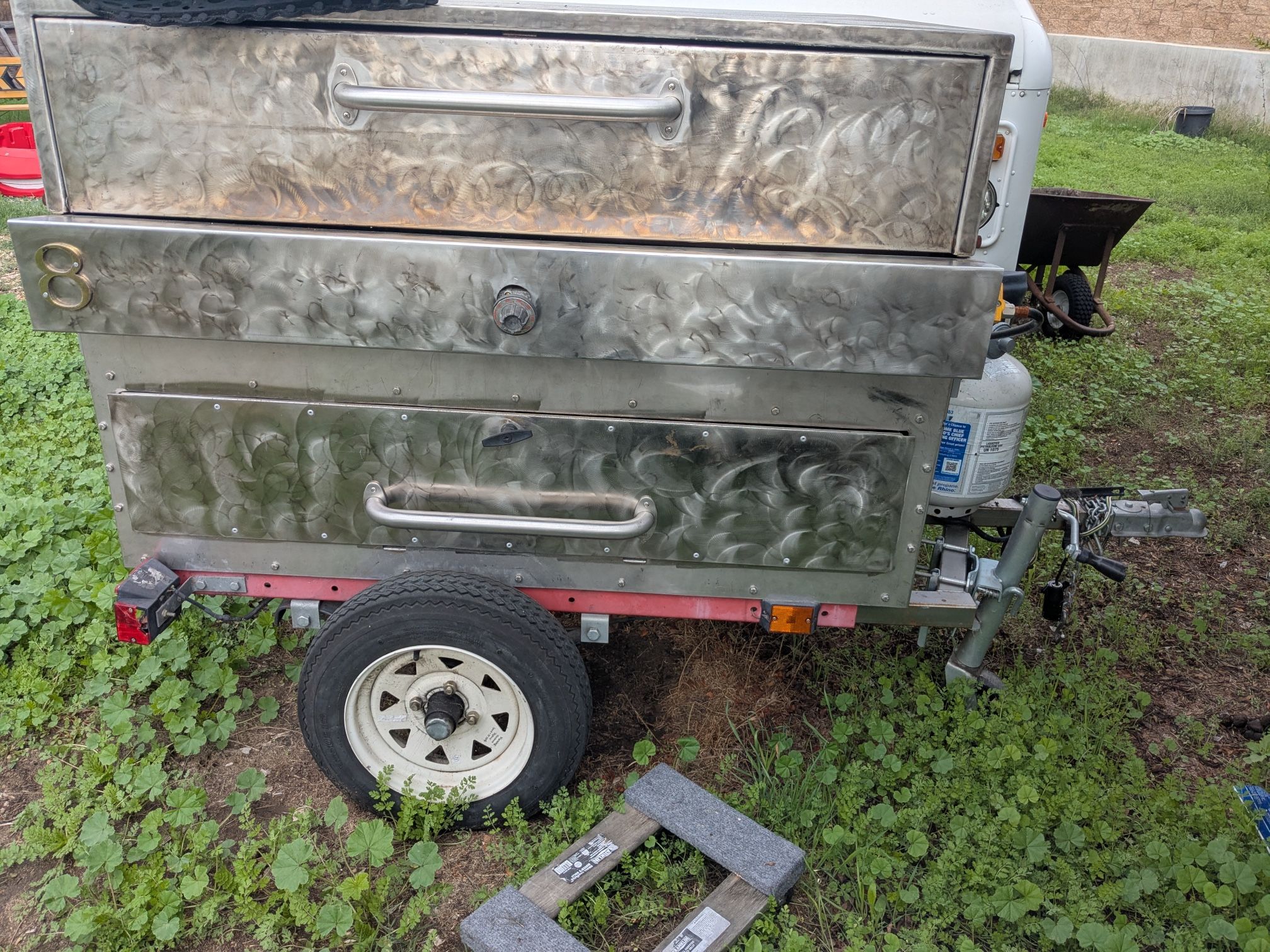 Custom Towable Stainless Steel Pizza Oven Trailer – Fully Self Contained