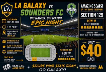 LA Galaxy vs Sounders FC MLS Tickets