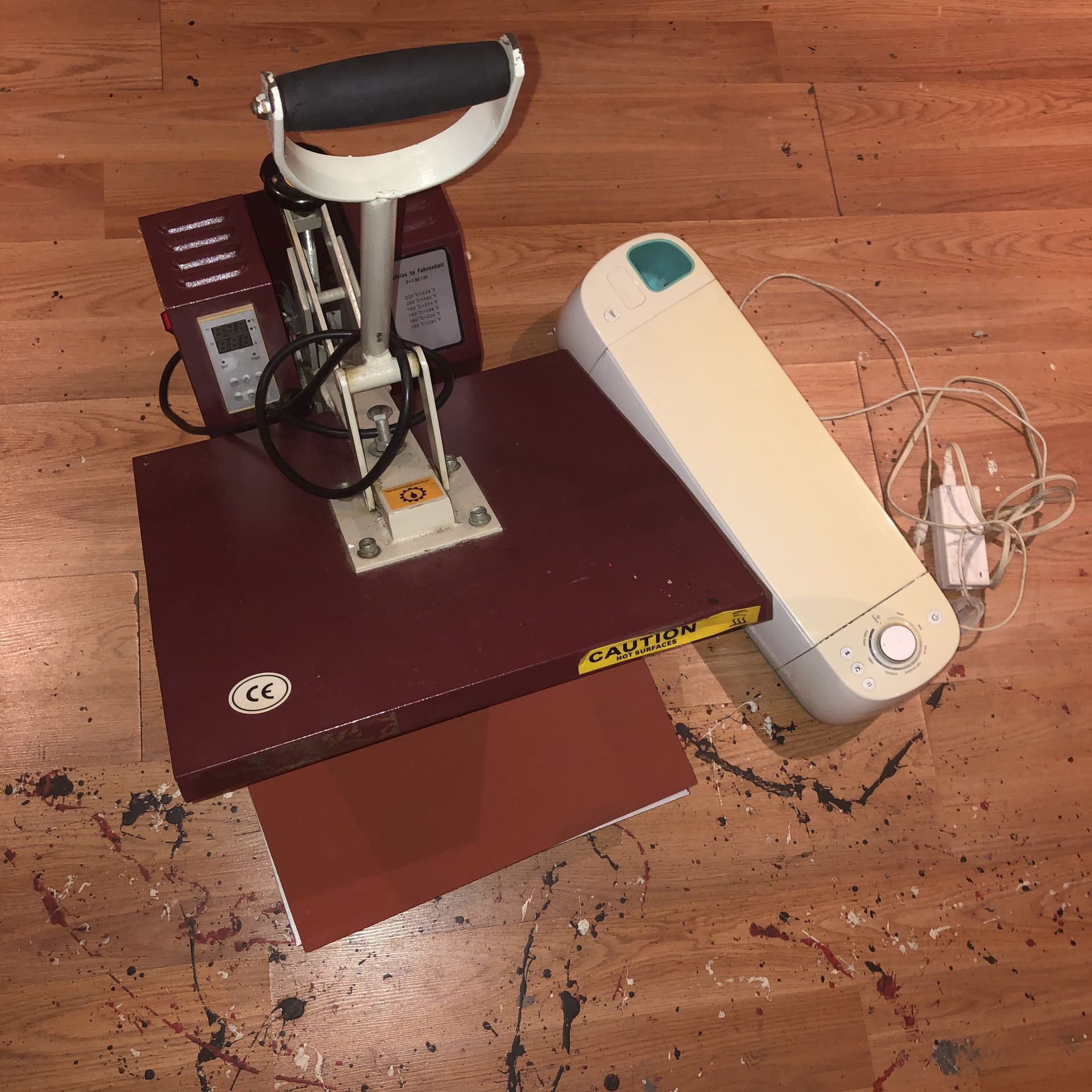 Heat press and logo printer