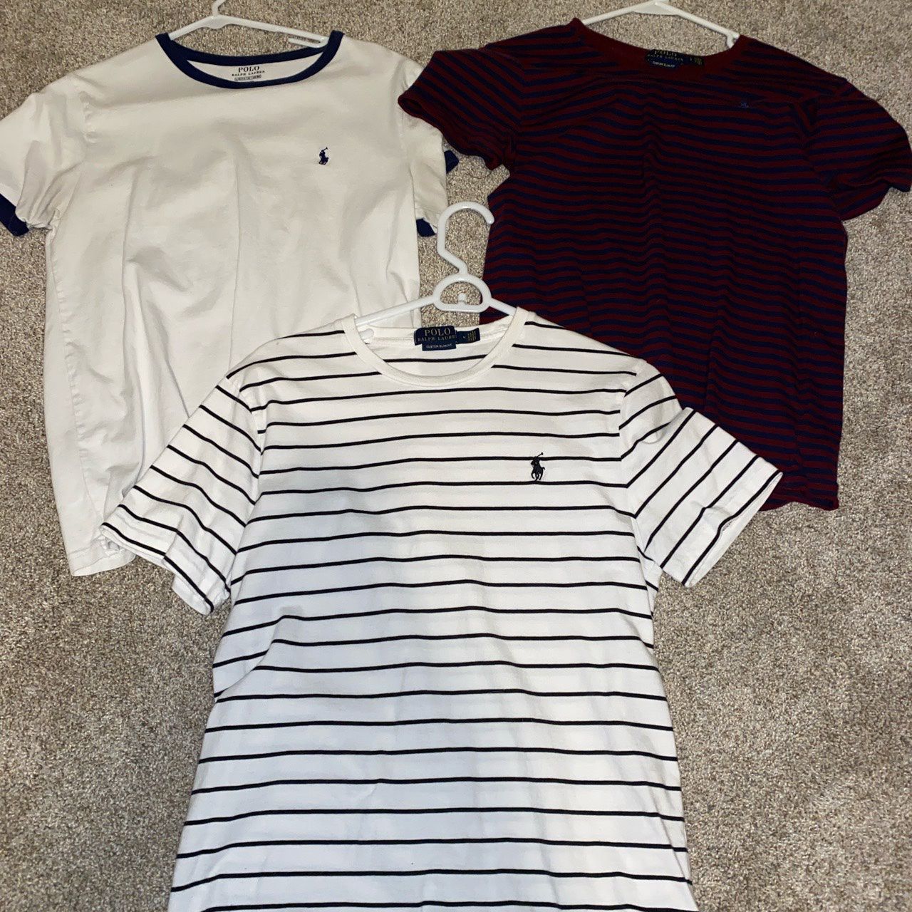 BUY 1 FOR 15; BUY 2 FOR 22; BUY ALL FOR 30 the top 2 are size small, the bottom one is a size medium:)