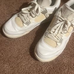 Jordan Retro 4 All White Used And Abused 