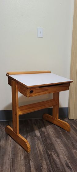 Small Solid Wood Kids Table Lift Top Desk