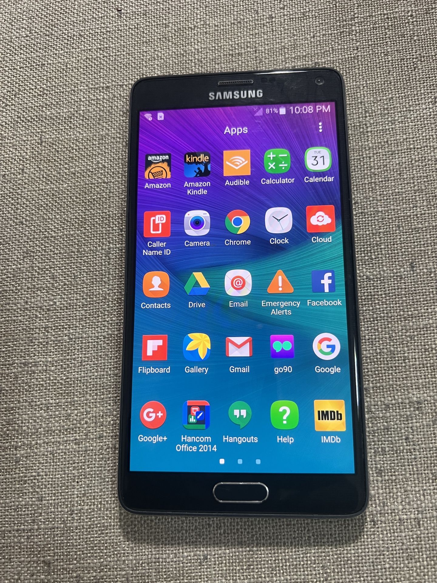 Samsung Galaxy Note 4 White With 32gb For Verizon only