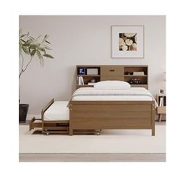 Full kids Captains Bed with twin trundle Bed for sale