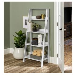 Ladder Look Bookshelf 4 Fixed Shelves