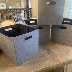 4 Large Fabric Storage Containers