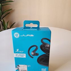 JLab JBuds Air Sport True Wireless Bluetooth Earbuds + Charging Case | Black | IP66 