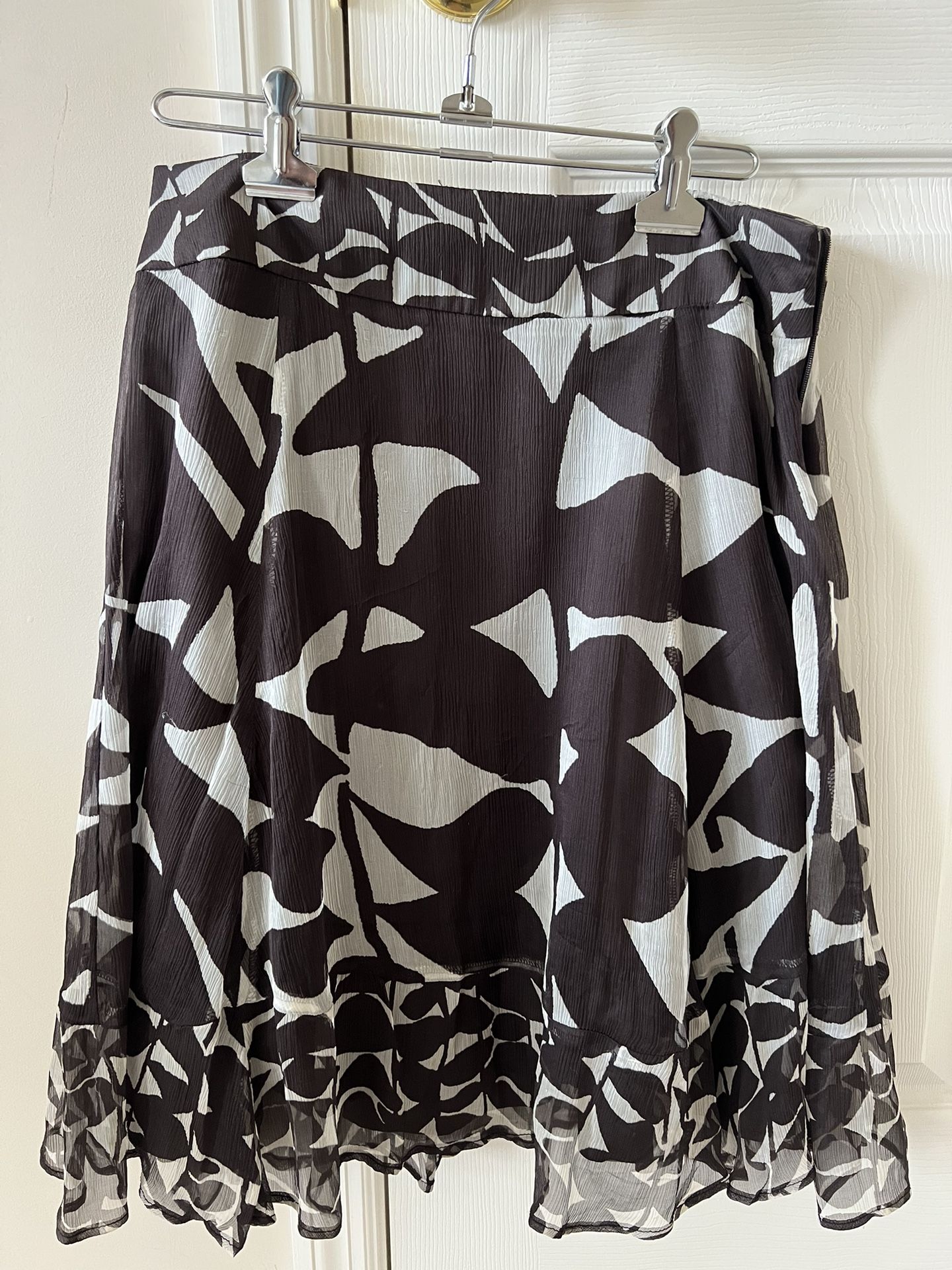 Zara Silk Skirt Knee Length
