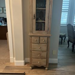 Rustic Wood Display Cabinet 