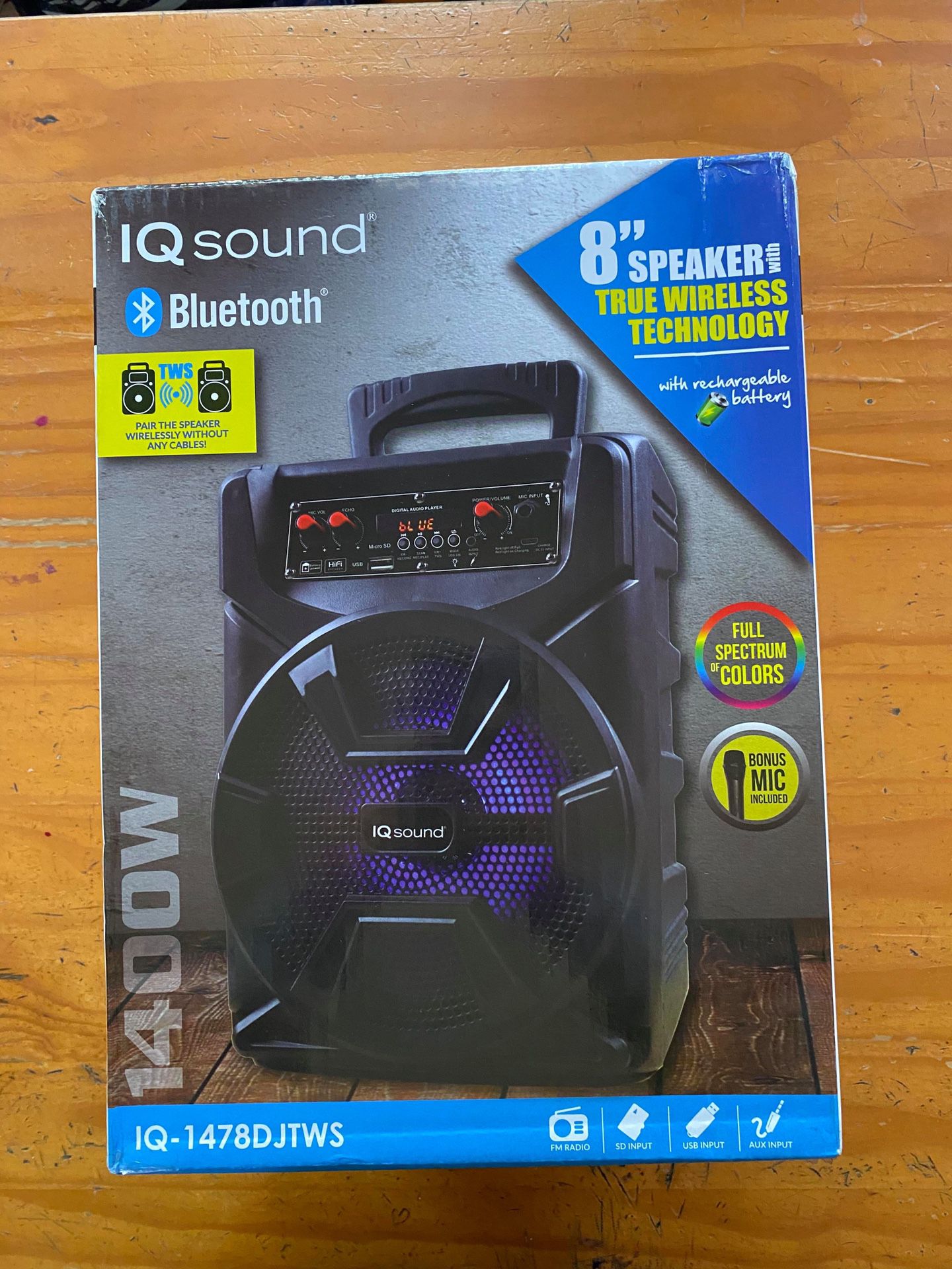 IQ SOUND 8” SPEAKER WITH MICROPHONE