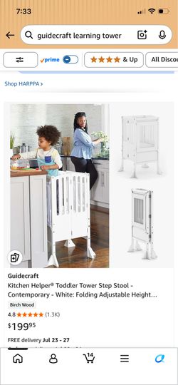 Guidecraft White Foldable Learning Tower