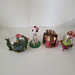 Lot Of 4 Disney Christmas Ornaments 