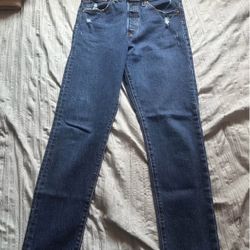 Levi 501 skinny dark wash jeans - 28x28
