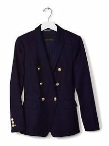 Banana Republic Basketweave Blazer Navy Blue