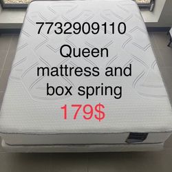 Queen Size Mattress And Box Spring $179 Only 