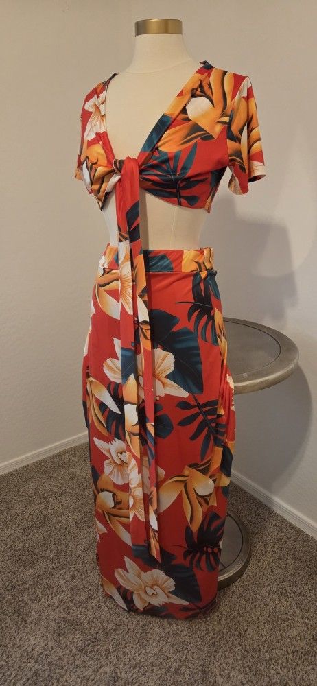 Hawaiian Outfit Skirt, Top