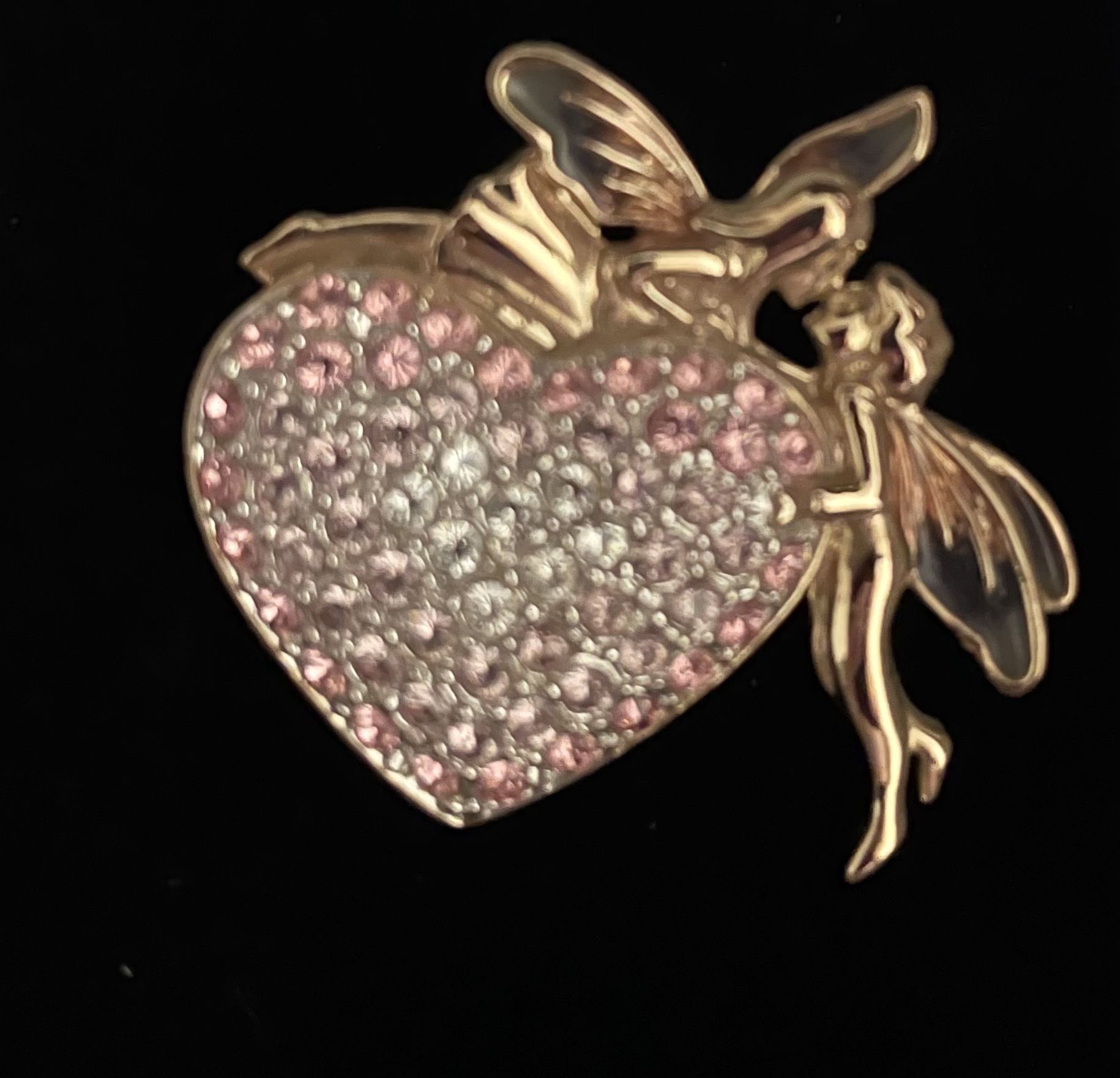 Beautiful Monet Heart Pin / Brooch