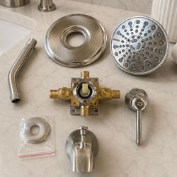 Shower Faucet with Valve and Tub Spout