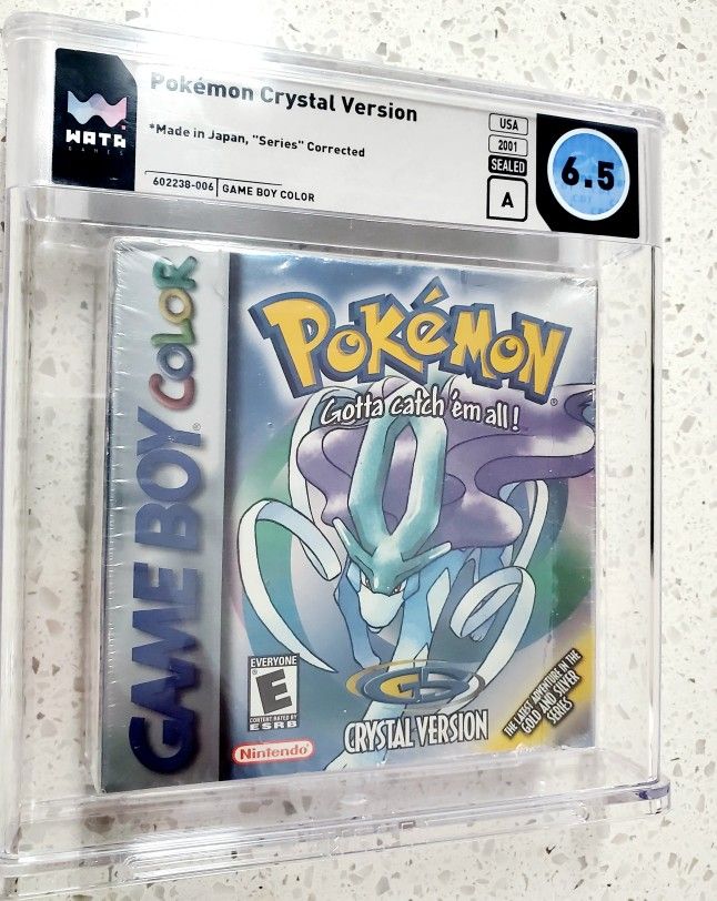 Factory Sealed POKÉMON CRYSTAL VERSION Game Boy GBC WATA 6.5 A Pokemon - POP 19!