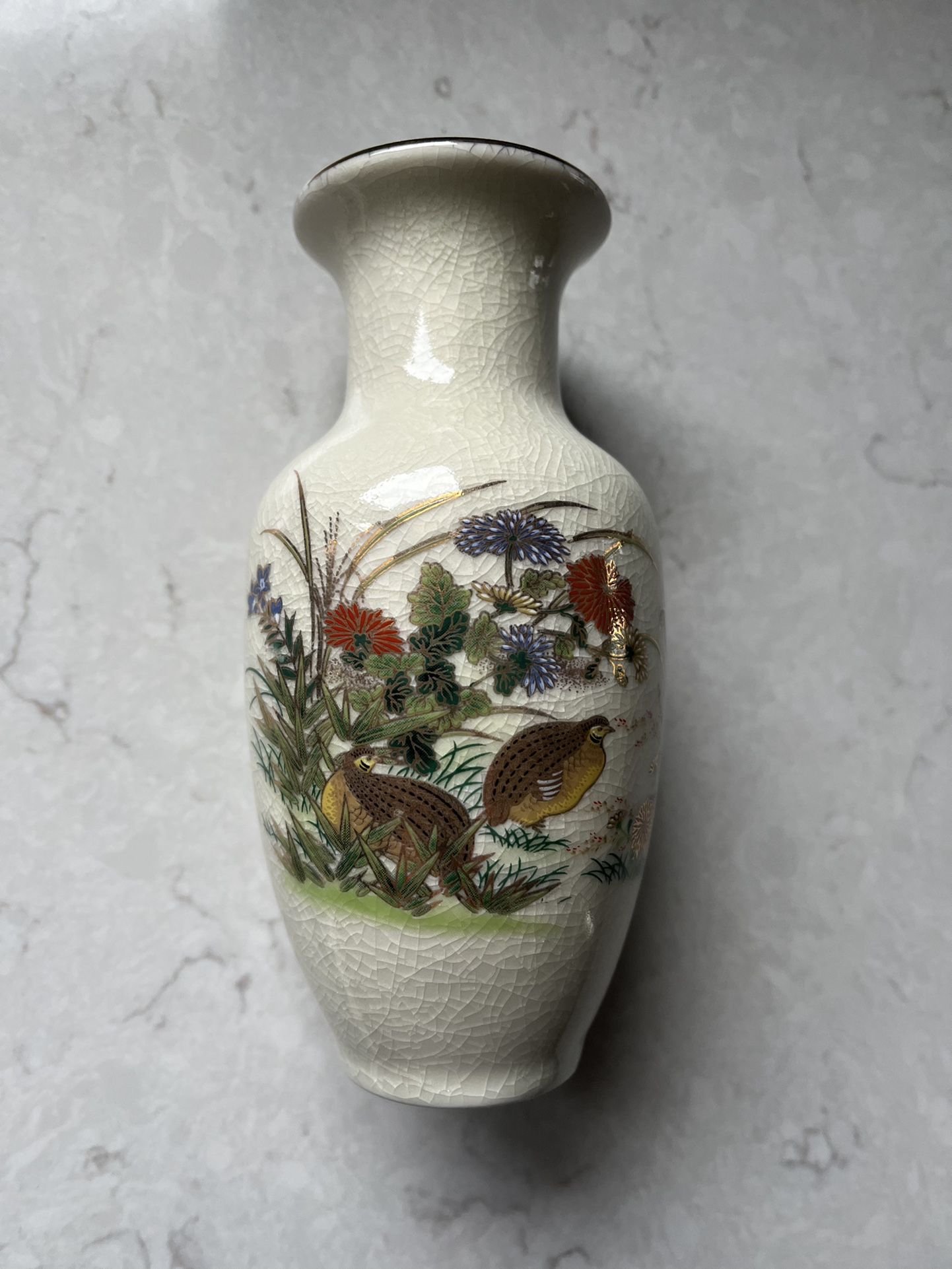 Vintage Otagiri Japan Vase Flowers Birds