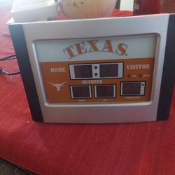 Tx Longhorn Mini Score Board Clock.
