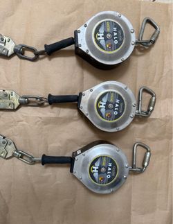 ❇️❇️❇️3 -GUARDIAN FALL PROTECTION HALO 30′ 3/16″ CABLE GALV. STAINLESS SELF-RETRACTING