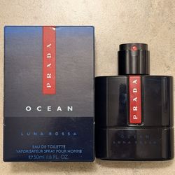 Prada Luna Rossa Ocean EDT 1.6oz — 90–95% Full, Authentic