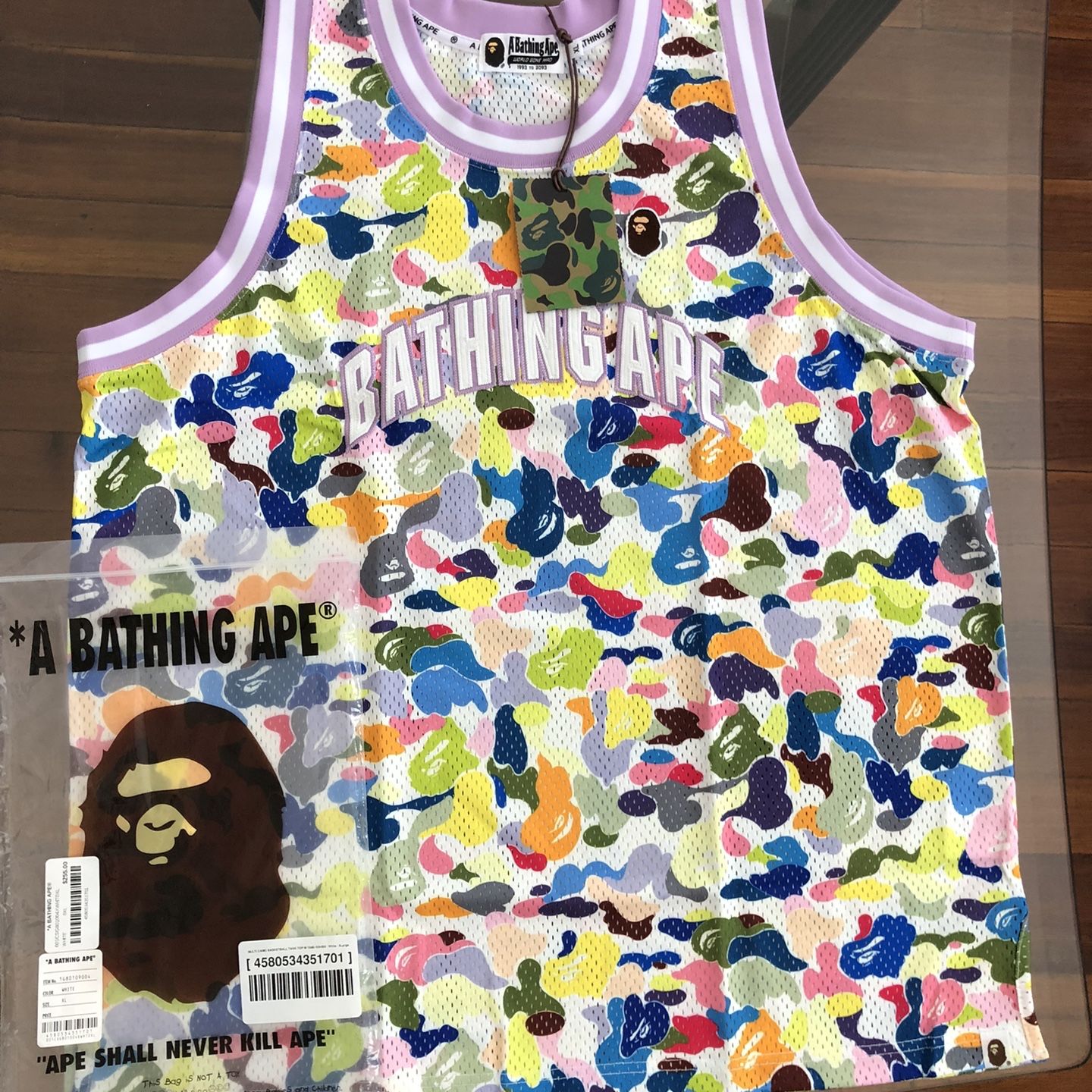 bape t shirt xl authentic multi logo