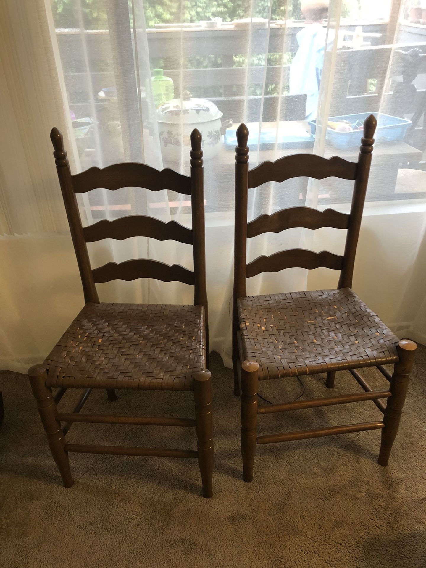 Wooden Chairs Vintage Ladder-back