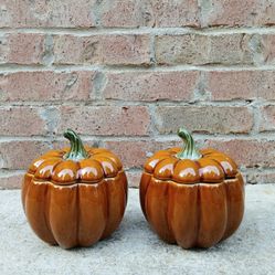 Home Tall Harvest Stoneware Pumpkin Candy Jars