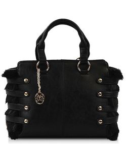 Brand New Vieta Jada Fur Lined Satchel Black