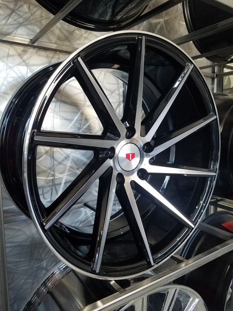 19x8.5 and 19x9.5 black machine face wheels 5x114 fits lexus honda mustang Infiniti nissan wheel tire rim shop