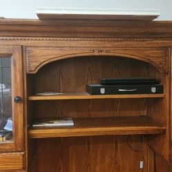 72x24x81 Solid Oak Hutch Desk