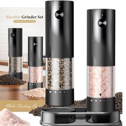 Electric Salt and Pepper Grinder Set - Rechargeable Automatic Salt and Pepper Shakers