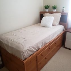 Twin Bed Frame and Mattress