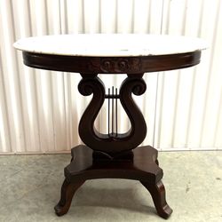 Mahogany Victorian Style Italian Marble Tables