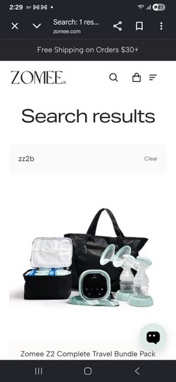 Zomee travel breastfeeding pump set ZZ2B