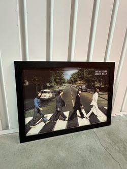 The Beatles Abbey Road Holographic Framed Poster – Lenticular 3D Effect