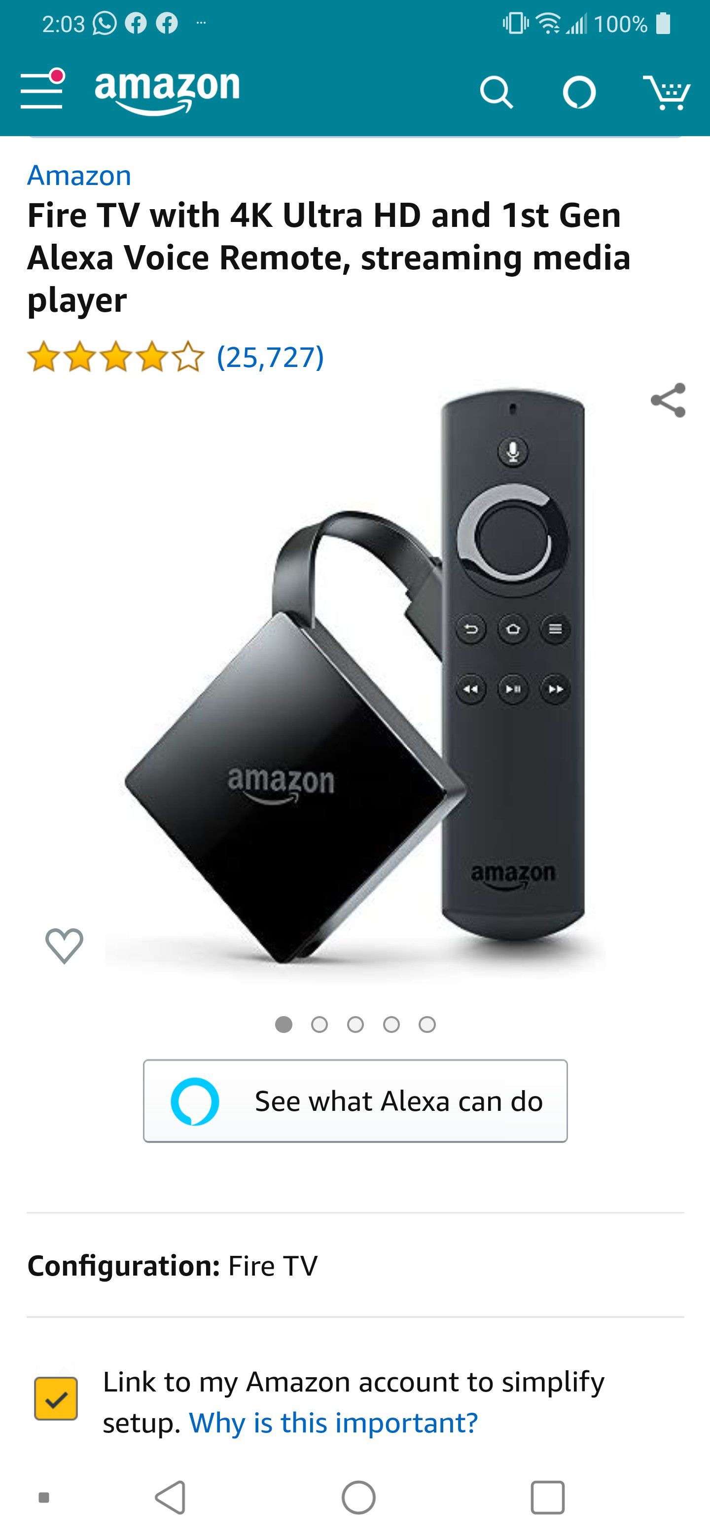 Amazon Fire TV with 4k and Alexa