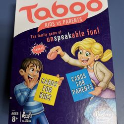 Hasbro Taboo Kids vs. Parents Children & Adults Oops! Whoever calls a forbidden word will be squeaked With over 1,000 search terms on 260 cards. Get y