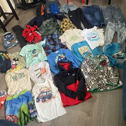 Boy Clothes Size 6-7 3 sweaters 1 jacket 5 pants 6 shorts 12 shirts 1 robe everything for 50.00