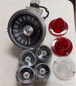 59 or 60 Impala Car Gauge Cluster and Tail Light Lenses Set